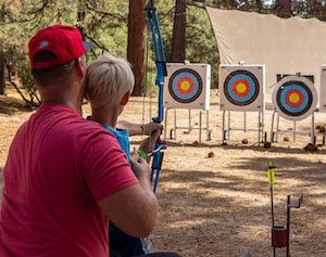 FatherSonRetreat father son archery