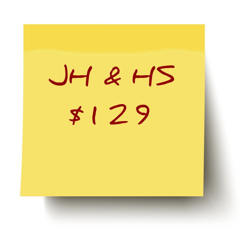 PostIt_JH-HS Father Son Retreat JH & HS $129