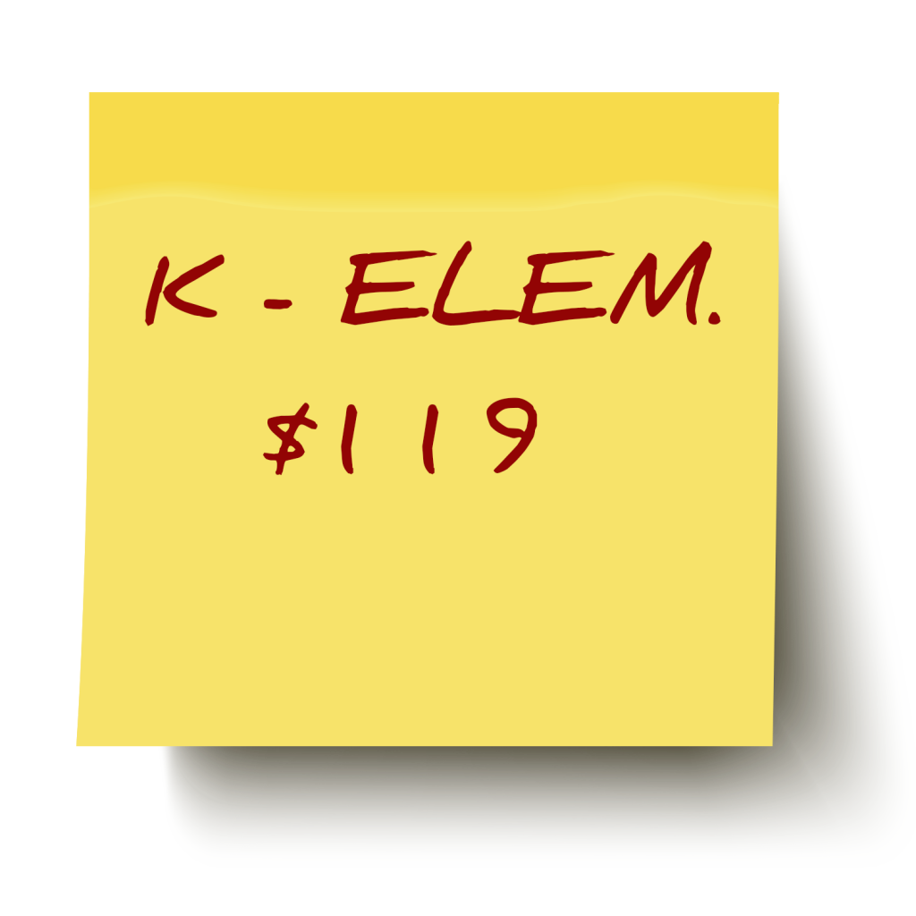 PostIt_K-Elemen Father Son Retreat K-Elementary $119
