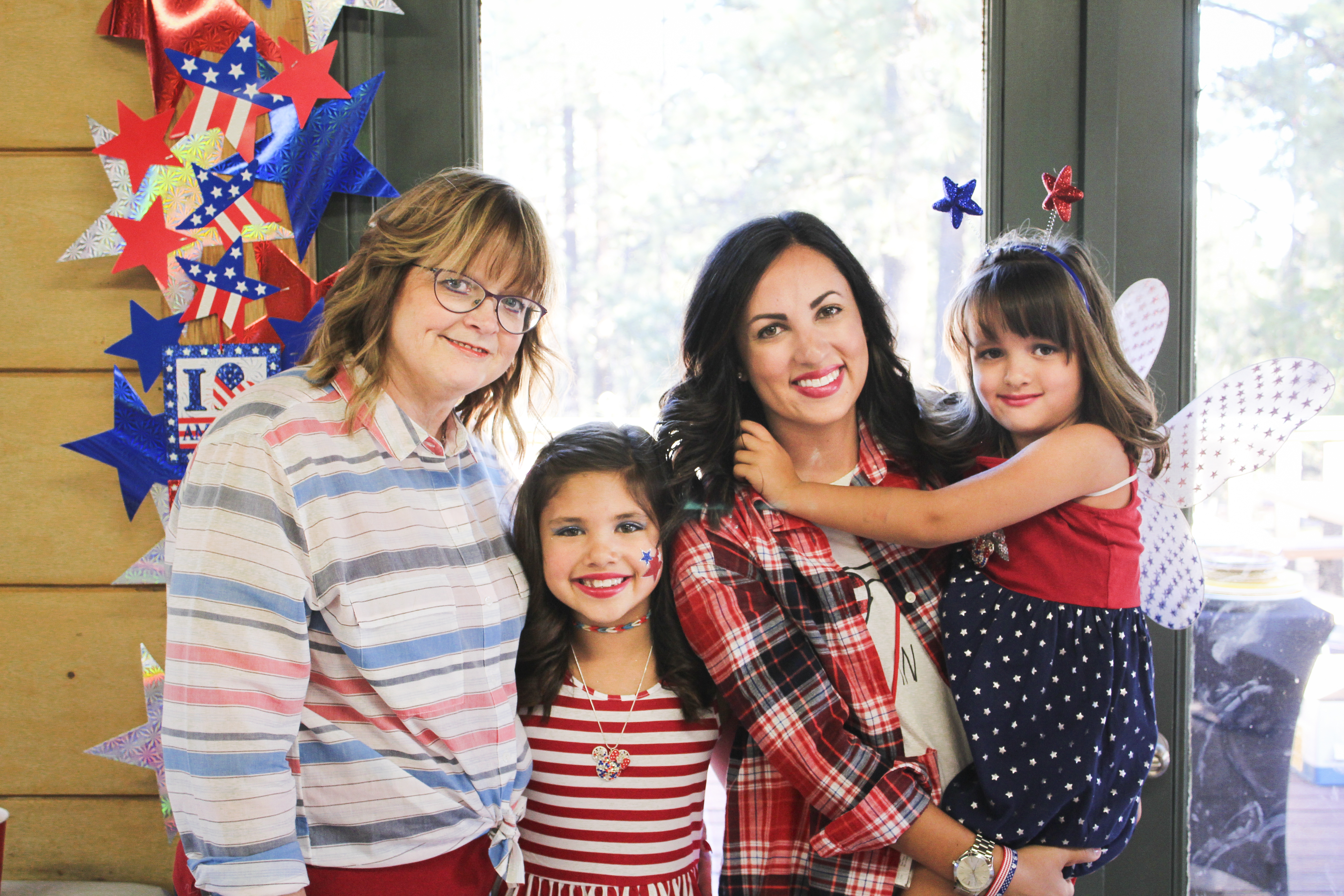 mother daughter stars stripes