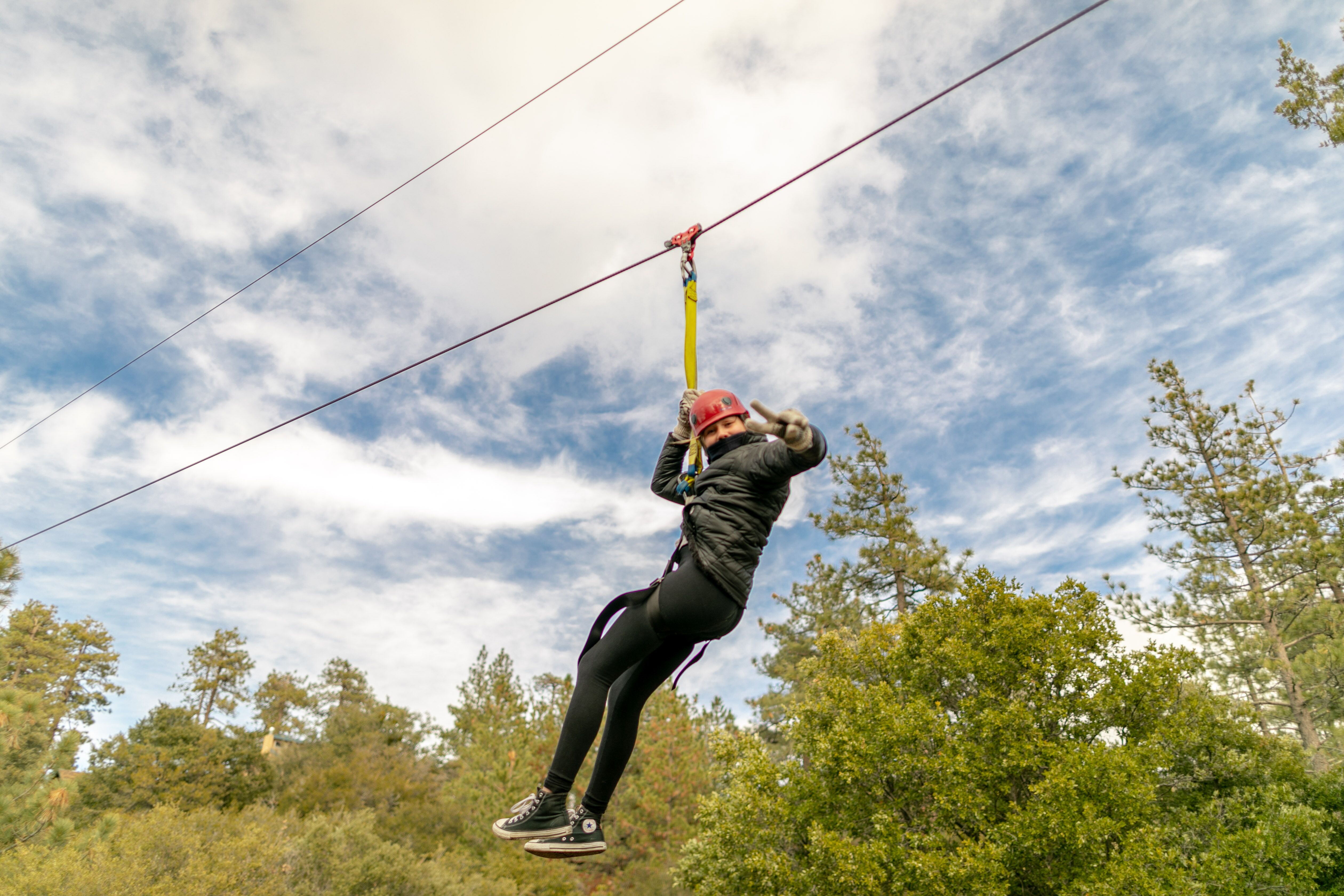 Angeles Crest Winter Camp Zipline winter camp zipline