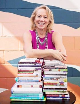 pam fushia book stack lean on books angeles crest mother daughter retreat 2021 speaker Pam Farrel